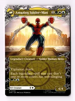 Peter Parker (Borderless) 0208 (M) MTG Marvel's Spider-Man (SPM) - Image 2