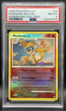 Pokemon TCG PSA 8 Monfermo Burger King Stamped Reverse Holo 56/130 *LOW POP* - Image 1