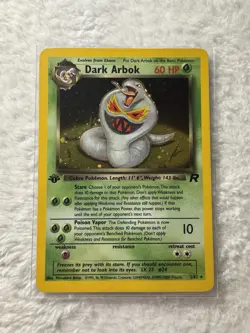 Pokemon TCG Dark Arbok Team Rocket 2/82 Holo 1st Edition Holo Rare - Image 1