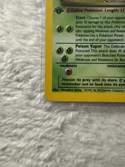 Pokemon TCG Dark Arbok Team Rocket 2/82 Holo 1st Edition Holo Rare - Image 2