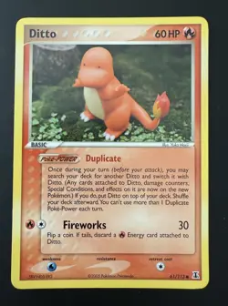 Pokemon Ditto Charmander 61/113 2005 Delta Species Minty! - Image 1
