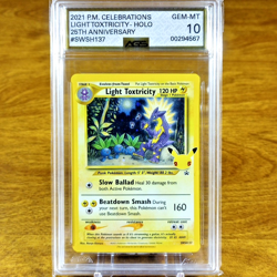 G2U Pokemon Classic Collection Light Toxtricity SWSH137 AGS GemMT 10 Holo 25th 2 - Image 1