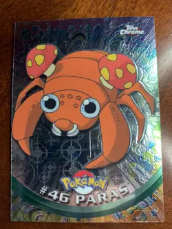 2000 Topps Chrome Pokemon Series 1 #46 Paras - Image 1