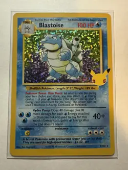 Pokemon Blastoise 2/102 Celebrations: Classic Collection Holo Near Mint - Image 1
