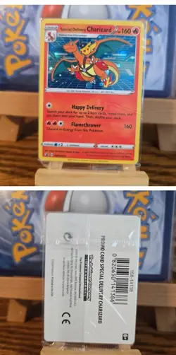 Pokemon TCG Special Delivery Charizard SWSH075 Official Sealed Promo Card - Image 2