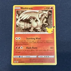 Reshiram 002/025 Celebrations 25th Anniversary Holo Rare Pokemon TCG Card - Image 1