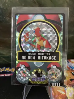 Pokemon Card Charmander 004 Sealdass Bandai Carddass 1997 Japanese Holo #1075 - Image 1