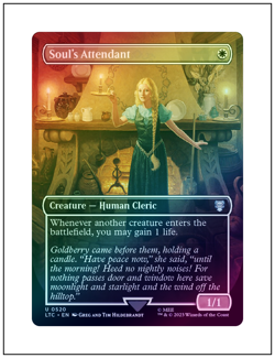 1x Soul's Attendant, Foil, Borderless Art, Lord of the Rings Magic MTG NM - Image 1