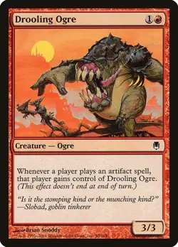 Drooling Ogre 2x FOIL DST MTG Darksteel Common MINT red - Image 1