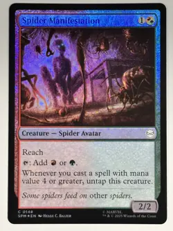 Spider Manifestation FOIL Marvel's Spider-Man 148 NM Magic MTG - Image 1