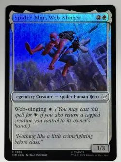 Spider-Man, Web-Slinger FOIL Marvel's Spider-Man 16 NM Magic MTG - Image 1