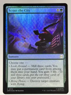 Scout the City FOIL Marvel's Spider-Man 113 NM Magic MTG - Image 1