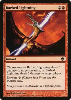 Barbed Lightning 2x FOIL DST MTG Darksteel Common MINT red - Image 1