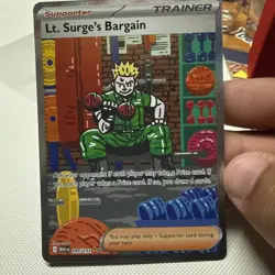 Lt. Surge's Bargain SIR 185/132 - Pokemon TCG Mega Evolutions NM PACK FRESH - Image 1