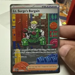 Lt. Surge's Bargain SIR 185/132 - Pokemon TCG Mega Evolutions NM PACK FRESH - Image 2
