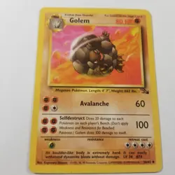 Golem 36/62 Fossil Regular Pokemon Tcg Wotc - Image 3
