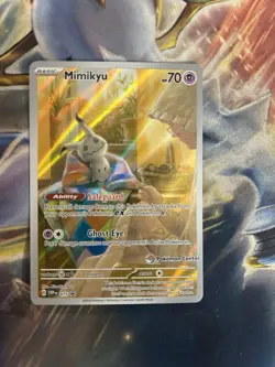2024 POKEMON PALDEAN FATES POKEMON CENTER ETB PROMO SVP #075 MIMIKYU - Image 1