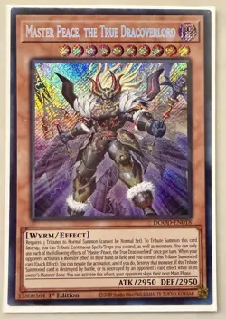 Yugioh! 1x Master Peace, the True Dracoverlord DOOD-EN018 Secret Rare 1st Ed NM - Image 1
