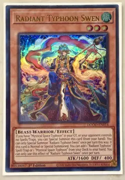Yugioh! 1x Radiant Typhoon Swen DOOD-EN014 Ultra Rare 1st Ed NM - Image 1