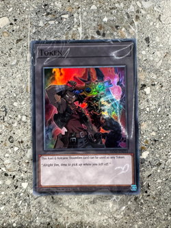 Yugioh Token - Axel & Volcanic Doomfire TKN5-EN033 Foil Factory Sealed - Image 1