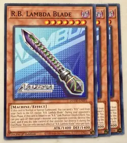 Yugioh! 3x R.B. Lambda Blade DOOD-EN091 Common 1st Ed NM - Image 1
