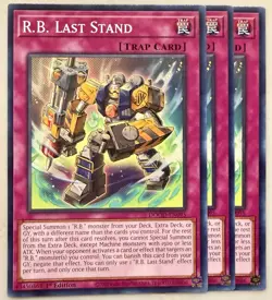 Yugioh! 3x R.B. Last Stand DOOD-EN095 Common 1st Ed NM - Image 1
