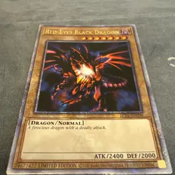 *** RED-EYES BLACK DRAGON *** QUARTER CENTURY SECRET RARE LC01-EN006 YUGIOH! - Image 2