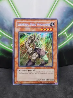 Yugioh Elemental Hero Woodsman PP02-EN004 Secret Rare LP - Image 1