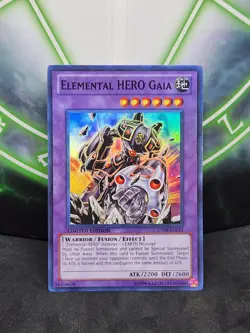 Yugioh Elemental Hero Gaia CT08-EN011 Super Rare Limited Edition NM - Image 1