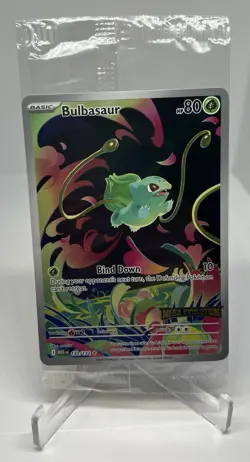 Pokemon TCG Mega Evolutions Stamped Promo Card - Bulbasaur 133/132 - NM - SEALED - Image 1