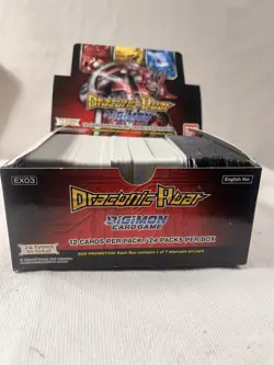 Digimon TCG Draconic Roar EX03 Booster Box Opened Packs None Taken Out 400 Cards - Image 2