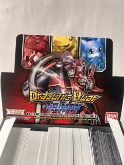 Digimon TCG Draconic Roar EX03 Booster Box Opened Packs None Taken Out 400 Cards - Image 3