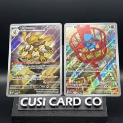 Pokemon Center Riolu and Alakazam Stamped Promo 009 010 Mega Evolution Cards - Image 1