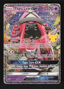 Tapu Lele GX 60/145 Pokemon Celebrations Classic Collections Holo Full Art Card - Image 1