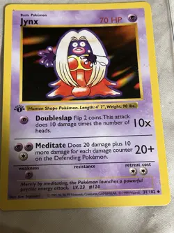 JYNX 31/102 First Edition Shadowless Base Set Pokemon Card Near Mint - Image 2