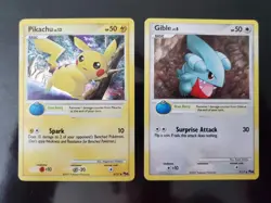 Pikachu 9/17 Gible 7/17 Holo Bleed Swirl Pokemon TCG POP Series 6 Card LP - Image 1