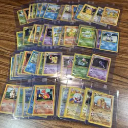 Pokemon Lot of 82 Vintage 1999 Base Set Cards - Charmander, Squirtle, Bulbasaur - Image 1