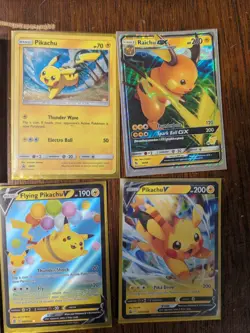 Pokemon TCG 8 Pikachu Card Lot (Illustration Vmax V Promo and Gx) Full Art Mint - Image 4