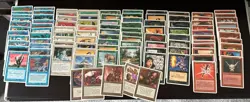 Vintage MTG Lot: 1995 4th Edition 100 DIFFERENT Cards No Dupes Light Play LP - Image 1