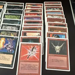 Vintage MTG Lot: 1995 4th Edition 100 DIFFERENT Cards No Dupes Light Play LP - Image 2