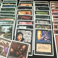 Vintage MTG Lot: 1995 4th Edition 100 DIFFERENT Cards No Dupes Light Play LP - Image 3