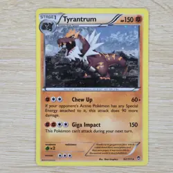 MP Tyrantrum 62/111 Cosmo Holo Foil Promo Pokemon Card XY Furious Fists Pokemon - Image 2