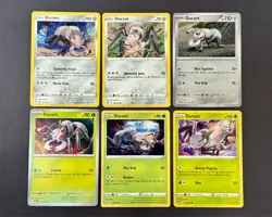 Durant Pokemon Cards, Set of 6 Cards with 1 Reverse Holo - Steel Grass Type - Image 1