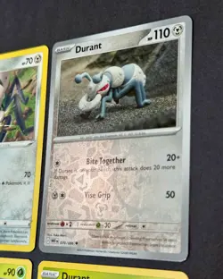 Durant Pokemon Cards, Set of 6 Cards with 1 Reverse Holo - Steel Grass Type - Image 2