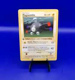 Magnemite 52/102 1st Edition Shadowless Base Set Pokemon Card TCG WOTC 1999 NM - Image 1