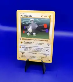 Magnemite 52/102 1st Edition Shadowless Base Set Pokemon Card TCG WOTC 1999 NM - Image 3