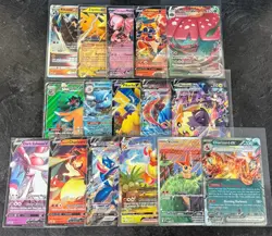 Pokemon TCG (16X) JUMBO Card Lot Charizard Victini Pikachu Greninja & More 👀 - Image 1