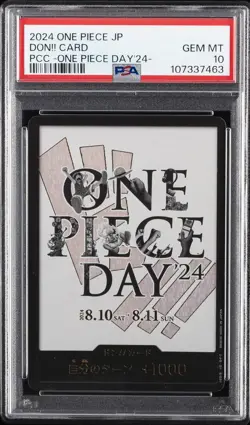 2024 ONE PIECE JAPANESE PREMIUM COLLECTION ONE PIECE DAY'24 DON!! CARD PSA 10 - Image 1
