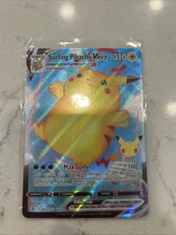 Surfing Pikachu VMAX 009/025 Celebrations Ultra Rare Holo Pokemon TCG Card NM - Image 1