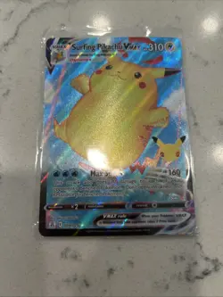 Surfing Pikachu VMAX 009/025 Celebrations Ultra Rare Holo Pokemon TCG Card NM - Image 3